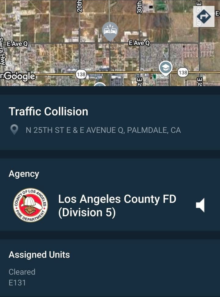 902T/902R....25th Street East and Avenue Q....two vehicle collision....sheriff and FD enroute code...