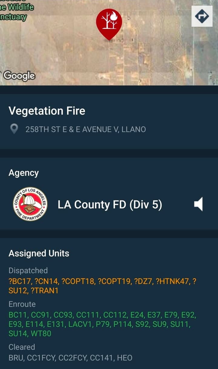904B.....258th Street East and Avenue V....brush fire in area....sheriff and FD enroute...