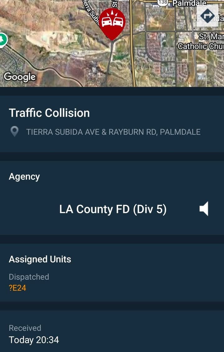 ****MASS CAUSALITY CRASH**** 902T/902R....Rayburn Road and Tierra Subida....two vehicle collision....sheriff and FD...