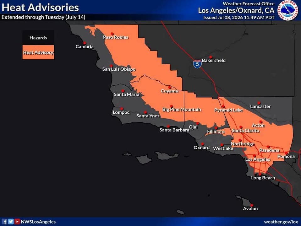 🌡️Warm temperatures are here to stay!! 🌞 Heat Advisories are in effect...