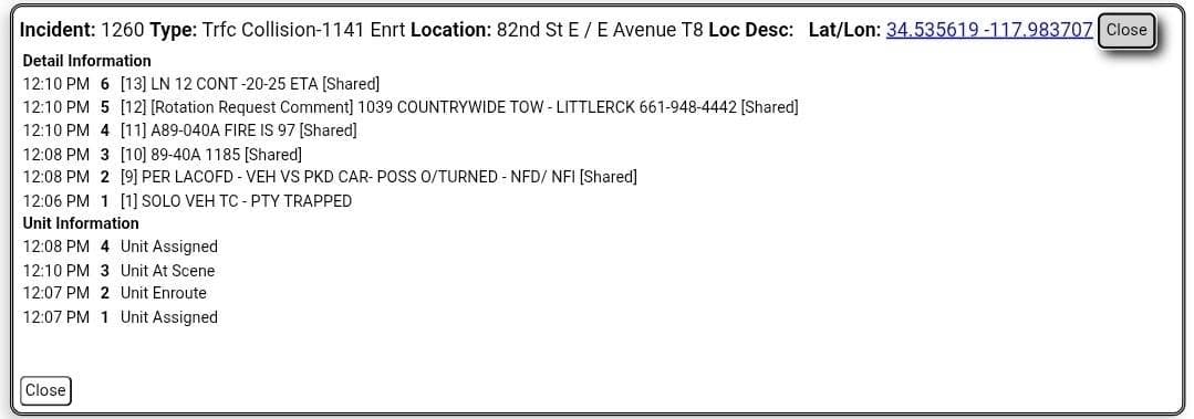 11-79....82nd Street East and Avenue T-8....black vehicle vs parked vehicle, occupant trapped....sheriff,...