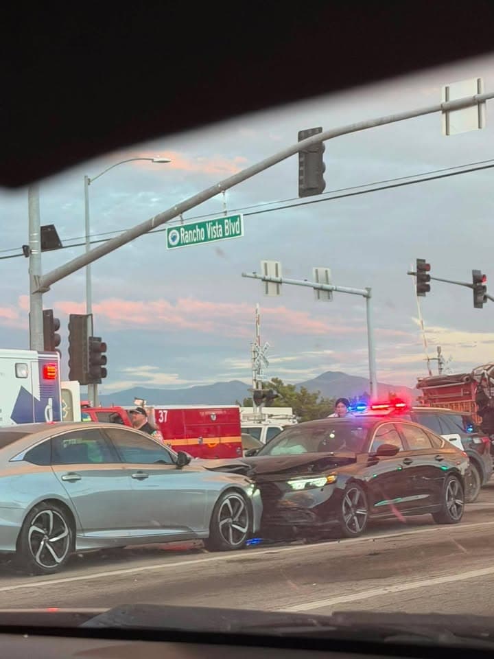Traffic collision on Sierra Highway and Rancho Vista Blvd around 7:40 this...