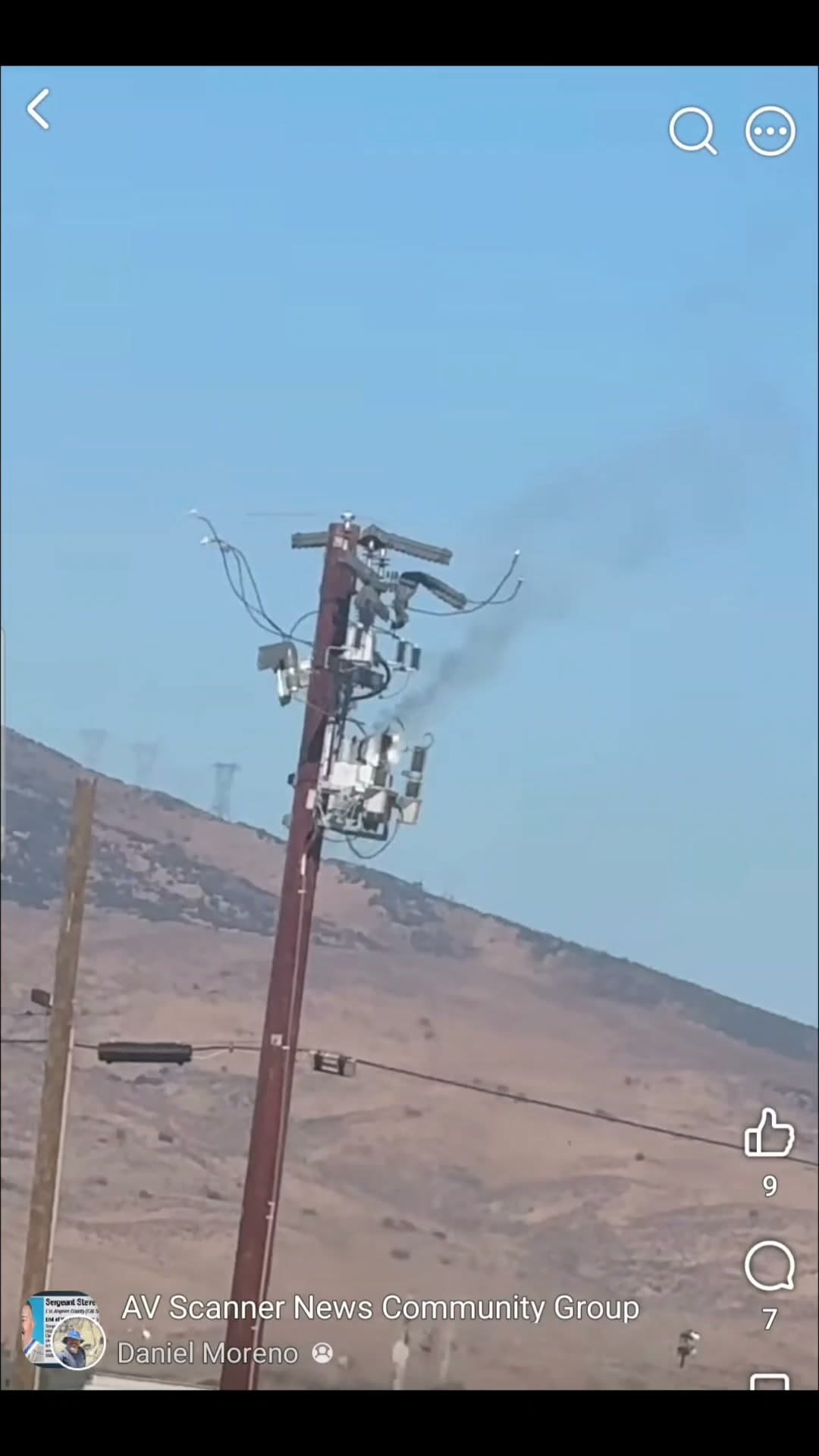 Video of Pole Fire on 8th Street East and Avenue P-8 📹:...