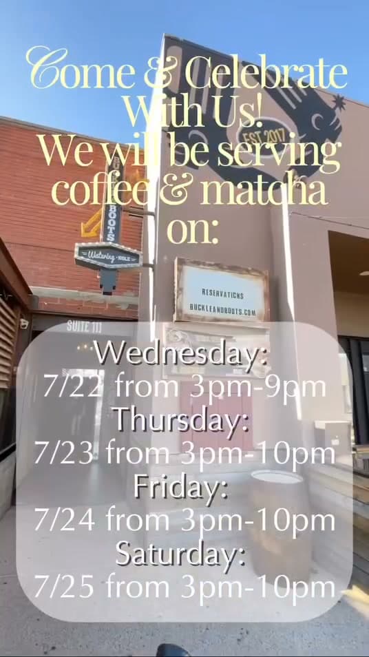 Moody Brews Coffee One Year Celebration Pop-Up 📍 Buckles & Boots: 706...