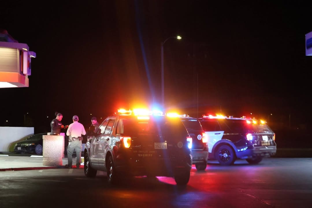 245....111 West Avenue K at Arco....caller states large group of males fighting,...