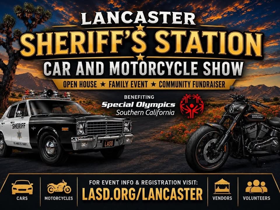 🚨 SAVE THE DATE! 🚨 The Lancaster Sheriff's Station Car & Motorcycle...