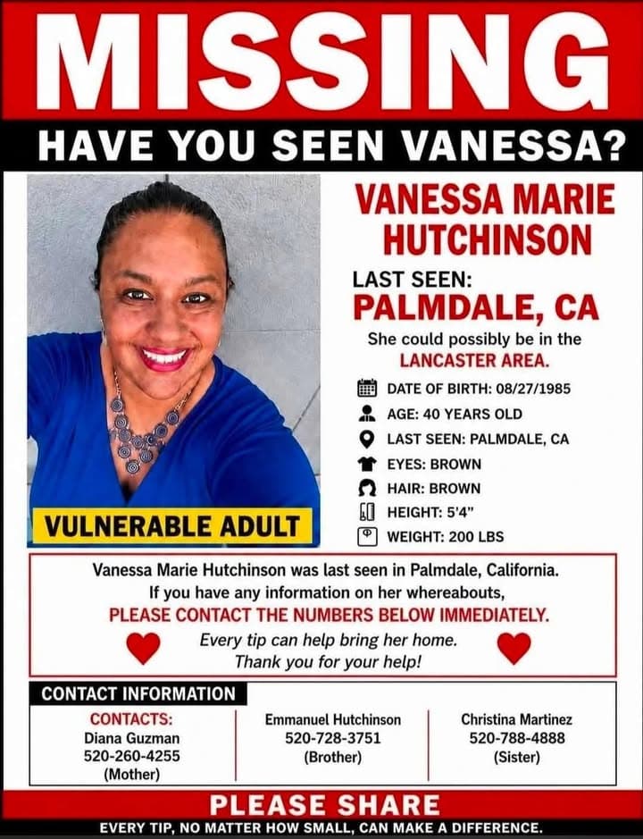 Posting for a follower My cousin is a vulnerable missing adult who...