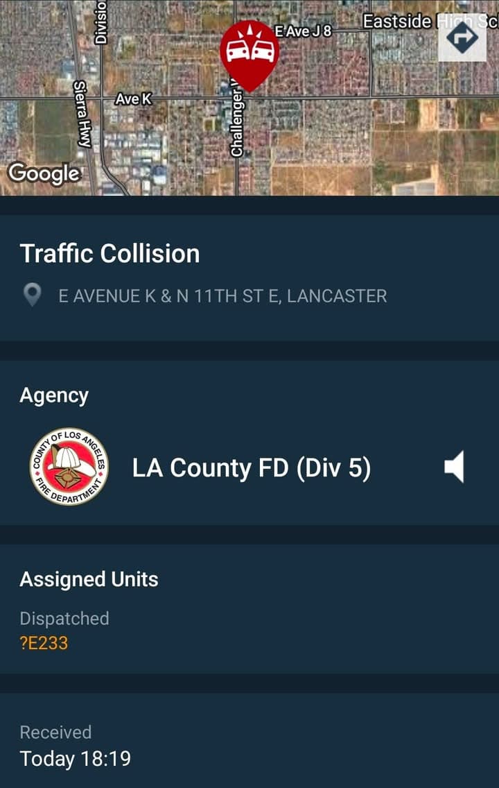 902T/902R....Avenue K and 11th Street East....two vehicle collision, injuries reported....sheriff and FD...