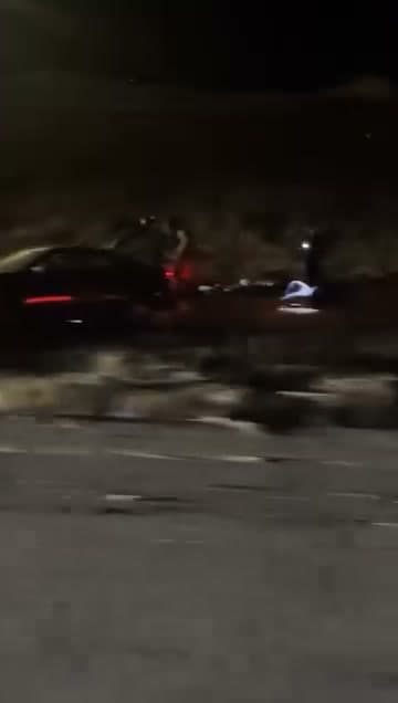 11-79....Northbound 14 at Crown Valley....two vehicle collsion, one overturned, both vehicles down...