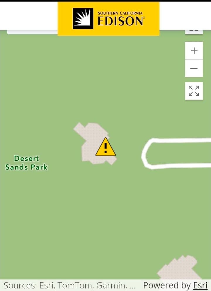 POWER OUTAGE — PALMDALE Southern California Edison is reporting a power outage...