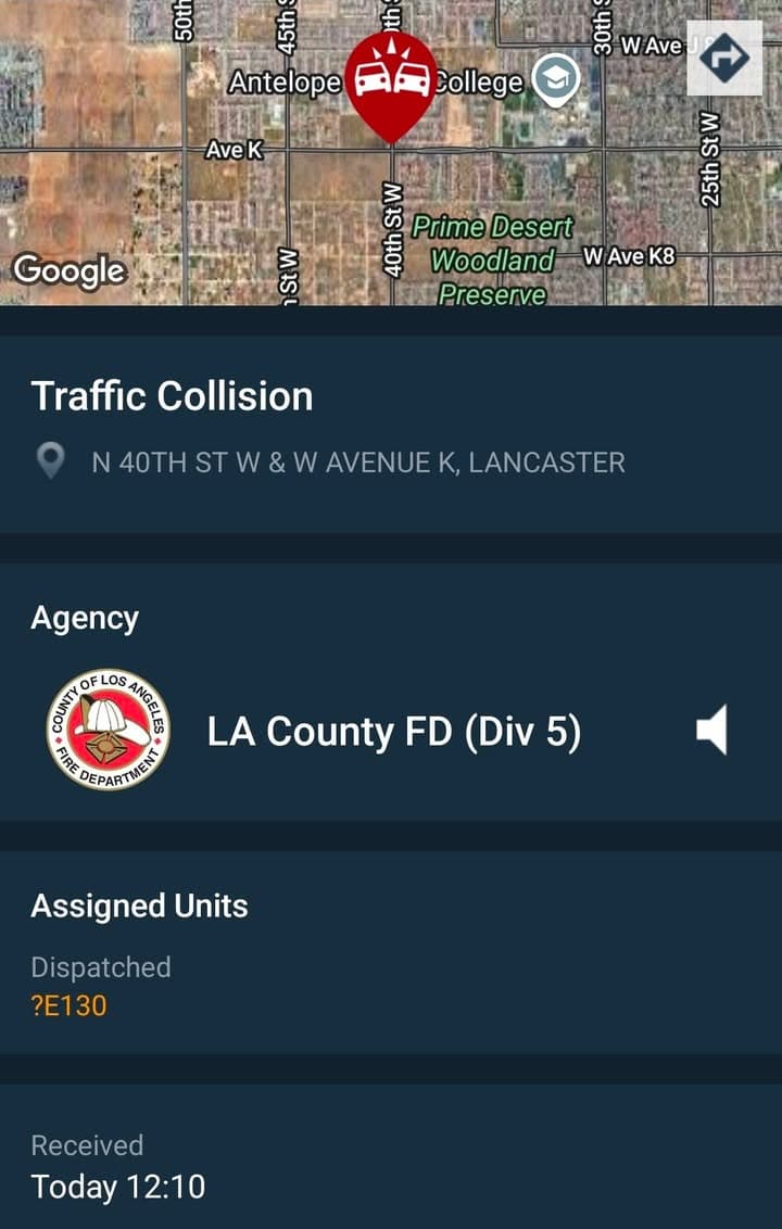 902T/902R....40th Street West and Avenue K....two vehicle collision....sheriff and FD enroute code...