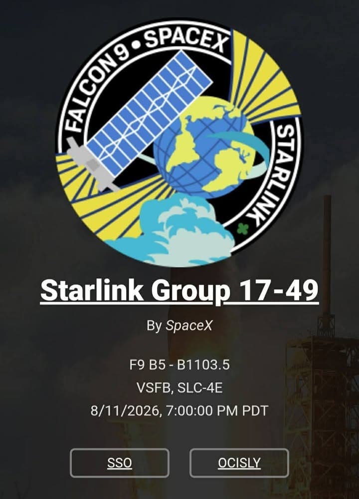 STARLINK LAUNCH TUESDAY NIGHT FROM VANDENBERG SpaceX is targeting Tuesday, August 11,...