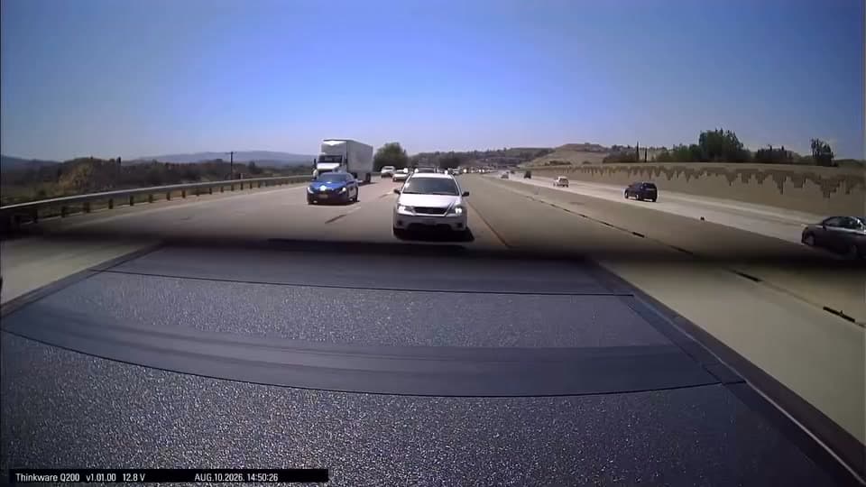 Motorcycle Crash on Northbound 14 Freeway Near Sand Canyon SANTA CLARITA, CA...