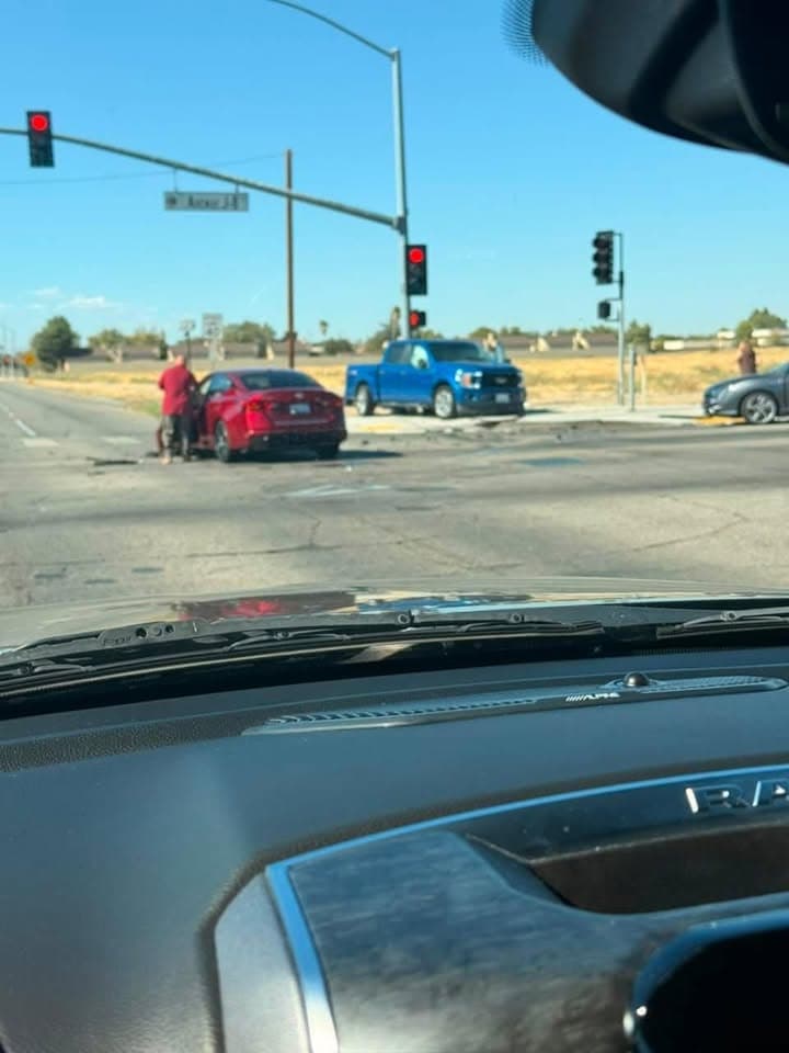 Traffic collision on 15th Street West and Avenue J-8 around 4:20pm today...