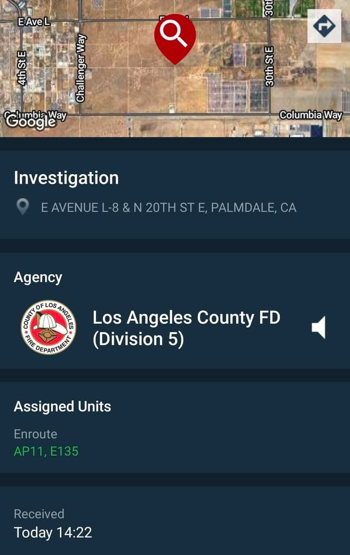 AP11 in area of Avenue L-8 and 20th Street East advises thick...
