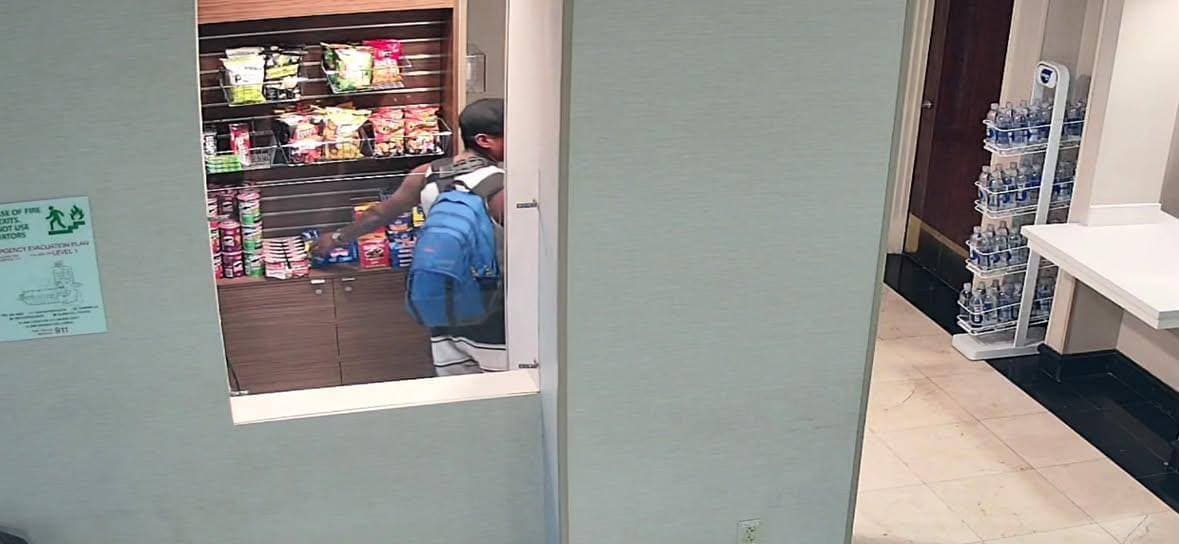 Theft from Holiday Inn on 5th West and Palmdale Boulevard Guy came...