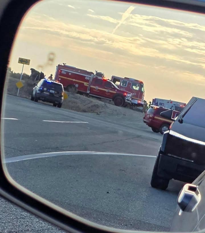 Rollover traffic collision on Avenue R and 70th Street East just before...