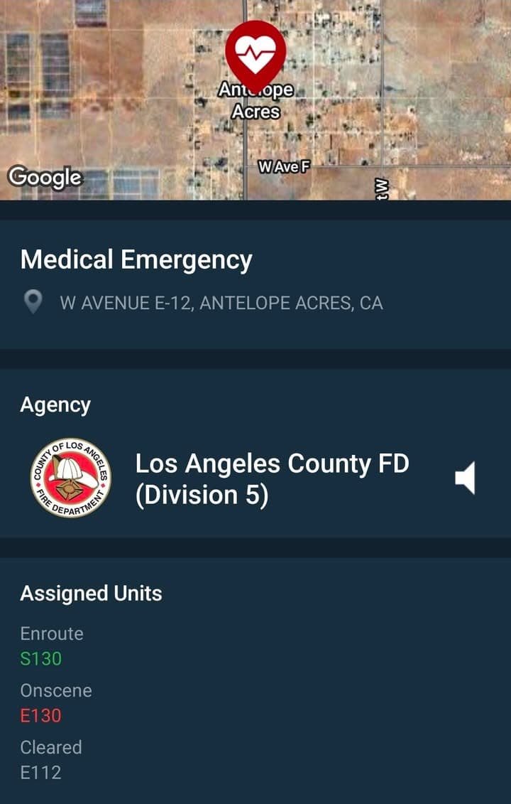 902R....90th Street West and Avenue E-12....female 77 in cardiac arrest....sheriff and FD...