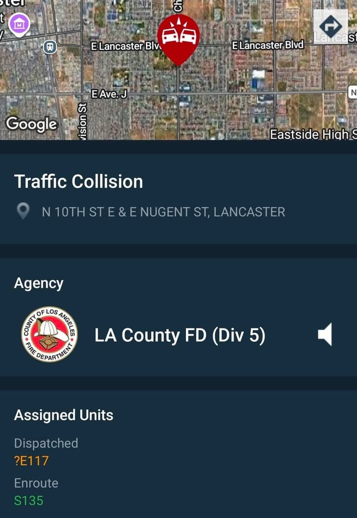902T/902R.....10th Street East and Nugent....two vehicle collision....sheriff and FD enroute code 3...
