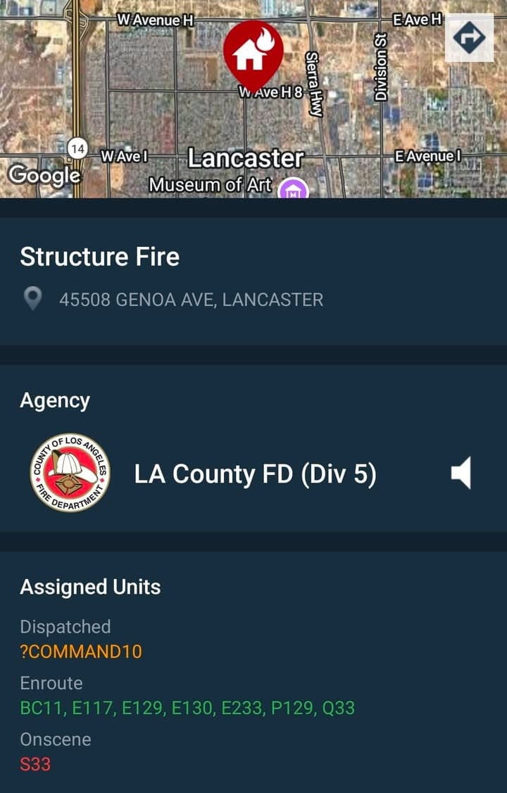 904B....10th Street West and Avenue H-12 (Genoa).....caller states fire in backyard of...