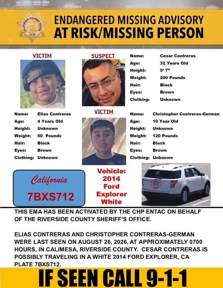 ENDANGERED MISSING ADVISORY - Riverside County Last seen: East Avenue L and...