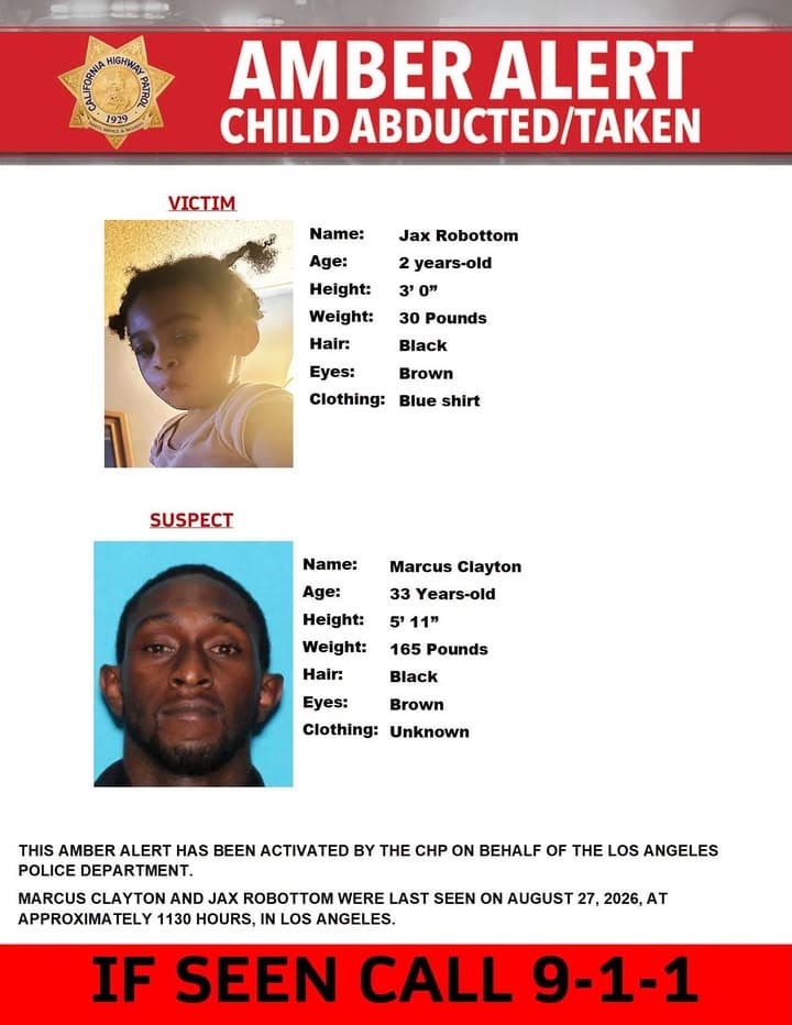 UPDATE: per CHP, the suspect and child have been located AMBER ALERT...