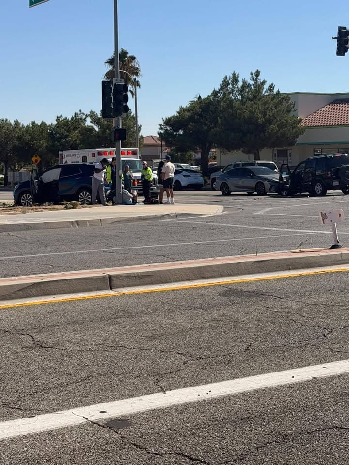 Traffic collision on Palmdale Boulevard and Medical Center Drive just before 10am...