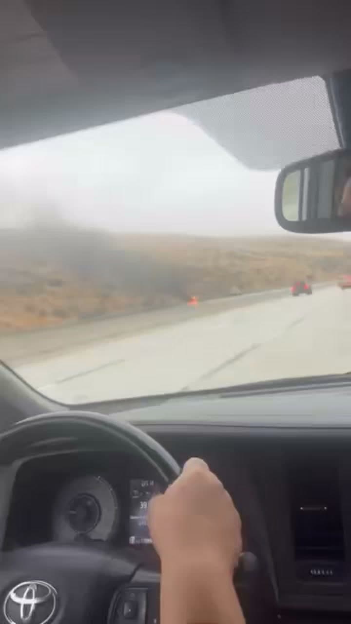 Vehicle fire northbound 14 just south of Agua Dulce around 2:15pm today...
