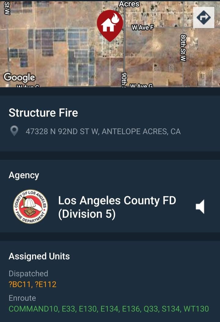 904S....92nd Street West and Avenue F-4....caller states fire coming from rear of...