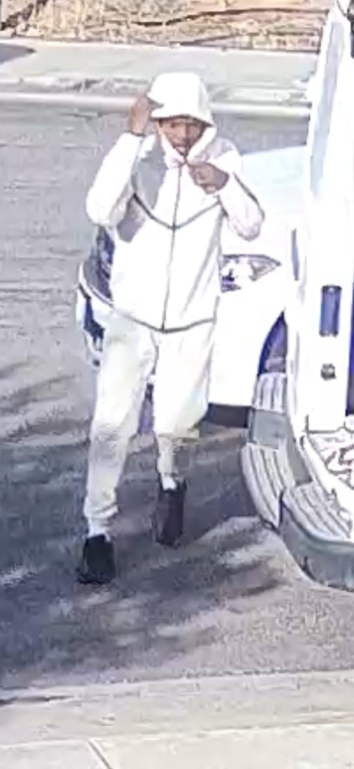 Around drytown palmdale area. He is breaking into work vehicles and taking tools. He drives a white Volkswagen with front paper plates and dark tinted windows.