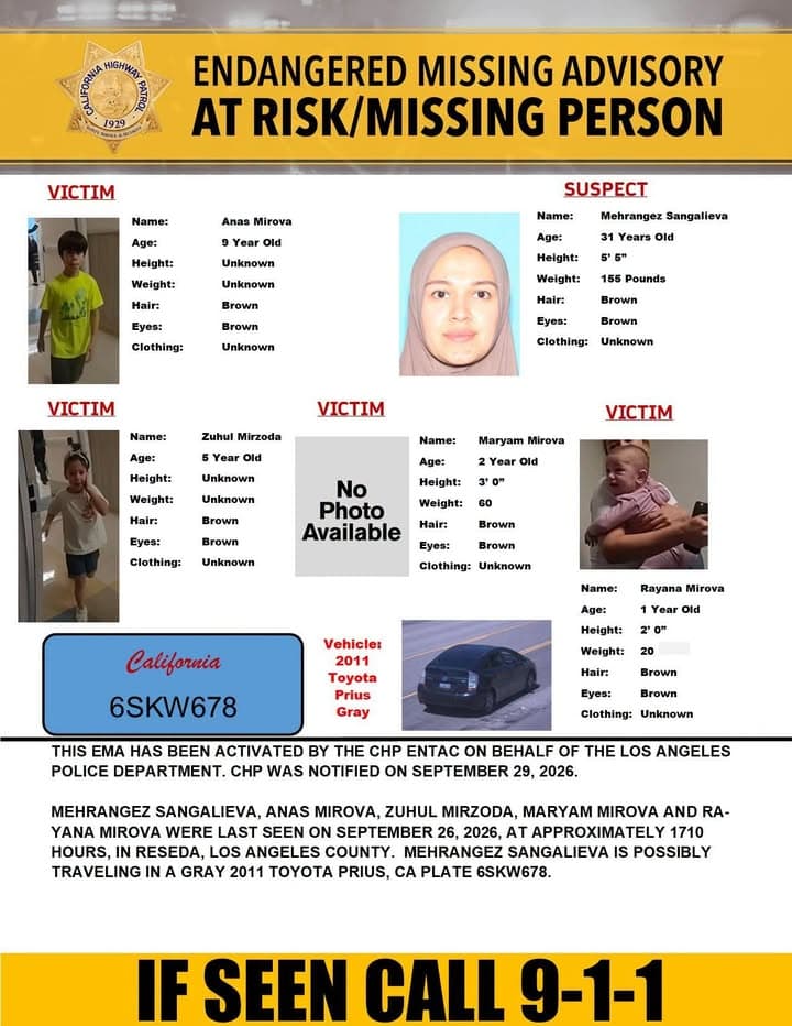 ENDANGERED MISSING ADVISORY - Los Angeles, Orange, San Bernardino, San Diego, and Riverside Counties
