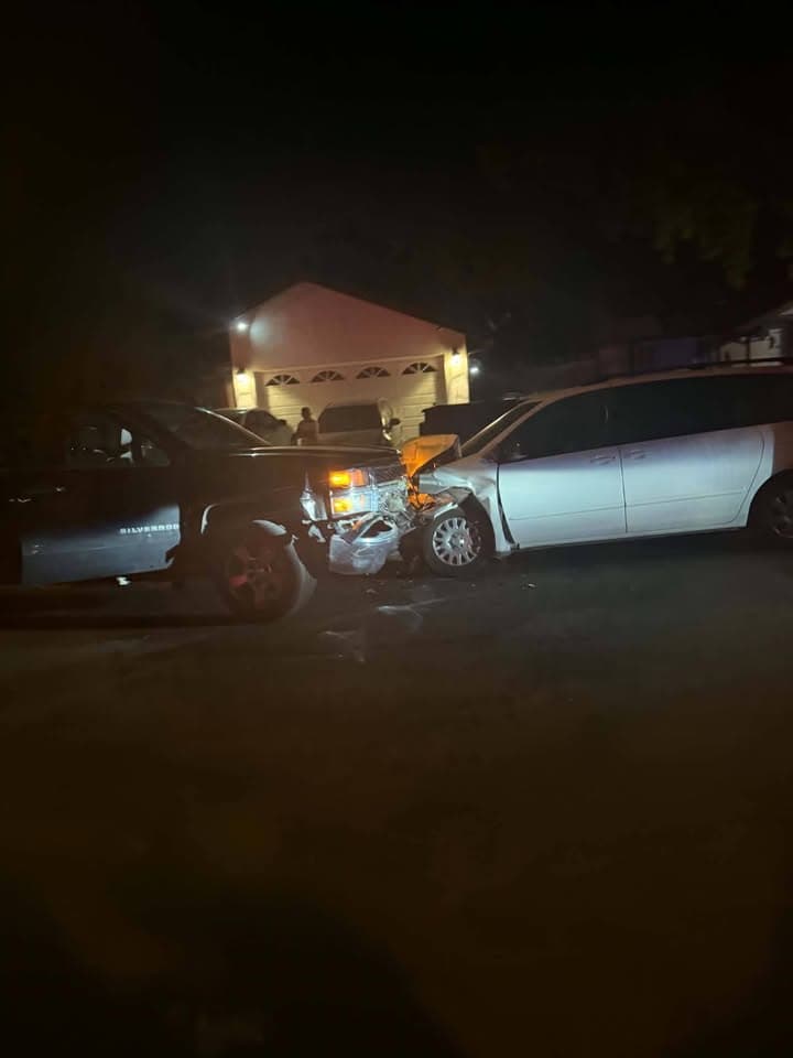 Two vehicle collision on 4th Street East and Glenraven