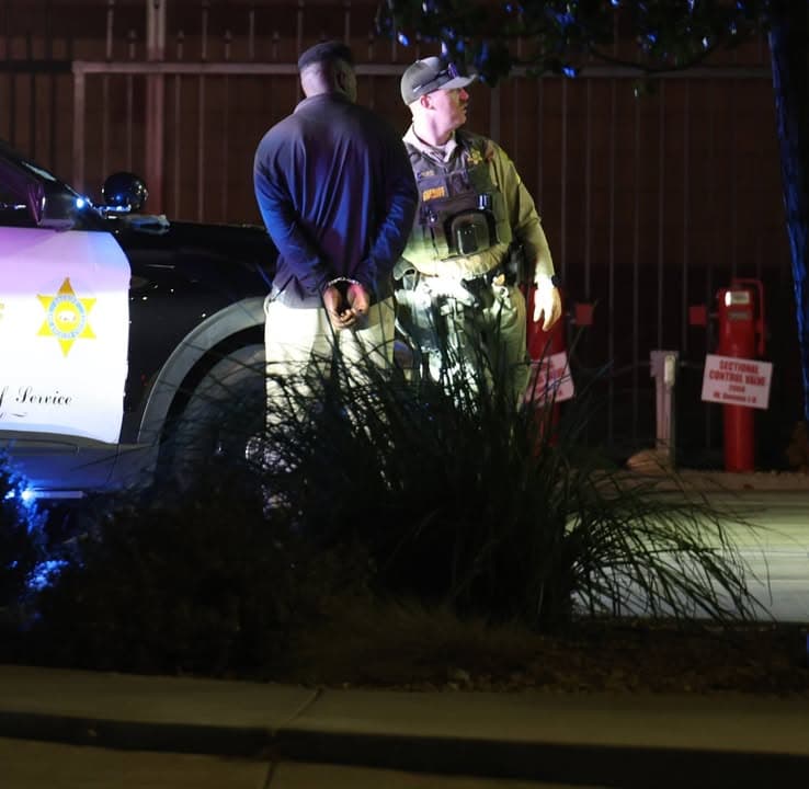 Possible 459 · 2060 West Avenue J-8 at Armagosa Creek Storage · caller states male black adult transient wearing dark shirt trying to get into office, appeared to have thrown…