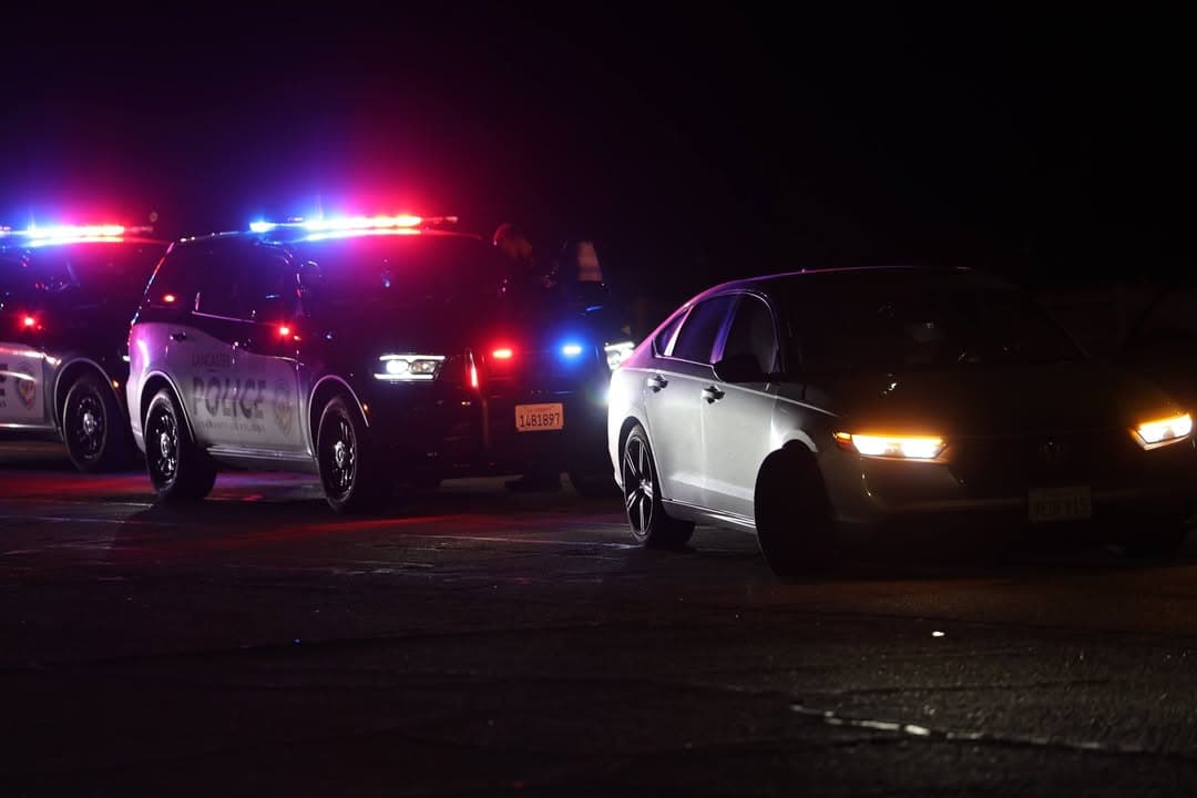 Non injury solo vehicle collision on Sierra Highway and Avenue L-8