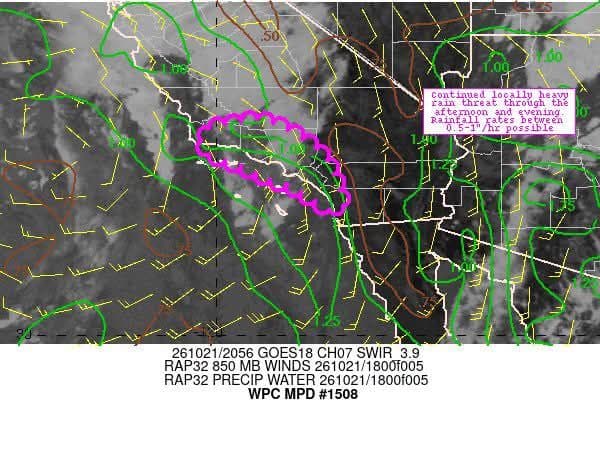 Locally heavy rainfall potential will continue across