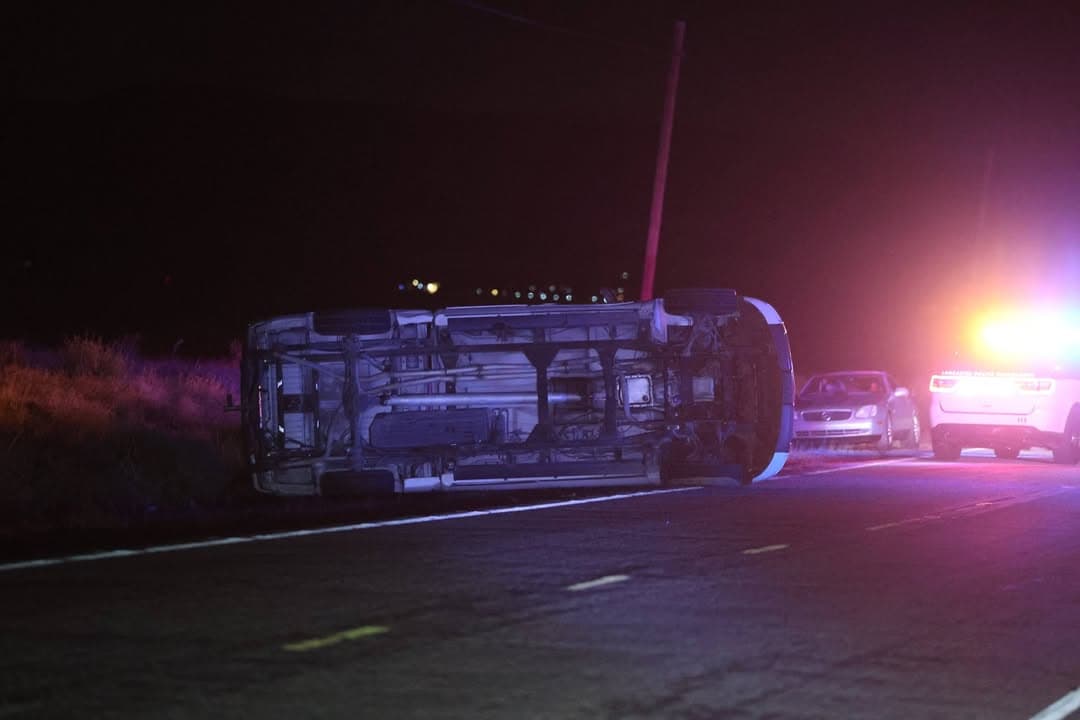 Solo vehicle rollover · 85th Street West and Avenue K · LPD and FD enroute code 3