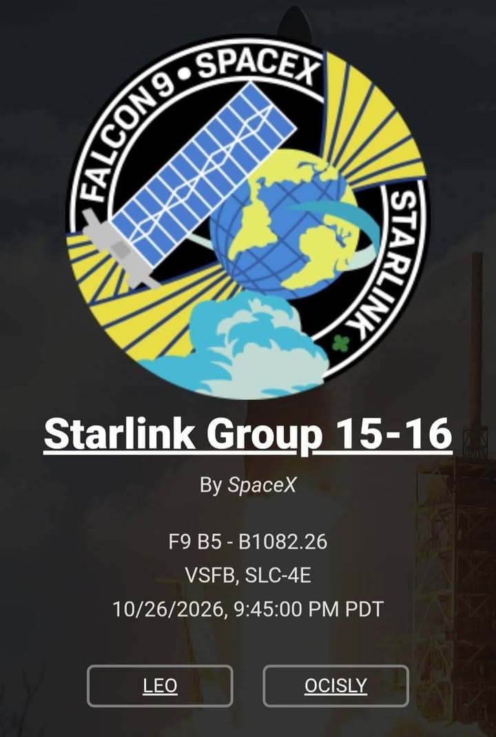 Starlink Group 15-16... 🚀
