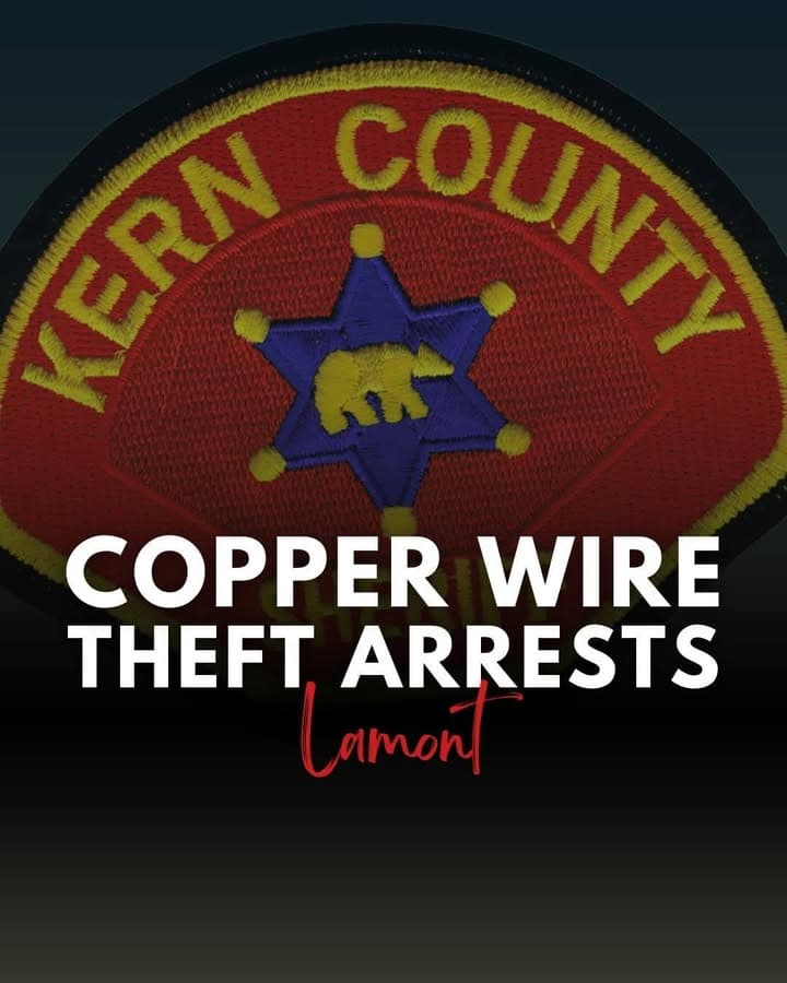 2 ARRESTED IN LAMONT FOR POSSESSION OF STOLEN COPPER WIRE On Saturday,...