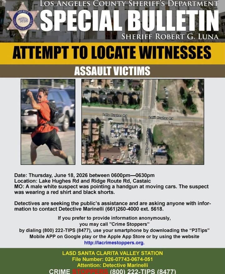 Detectives with the Santa Clarita Valley Sheriff’s Station are seeking the public’s...
