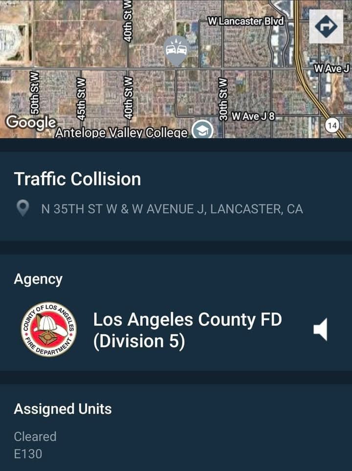 902T/902R....Avenue J and 35th Street West....two vehicle collision....sheriff and FD enroute code...