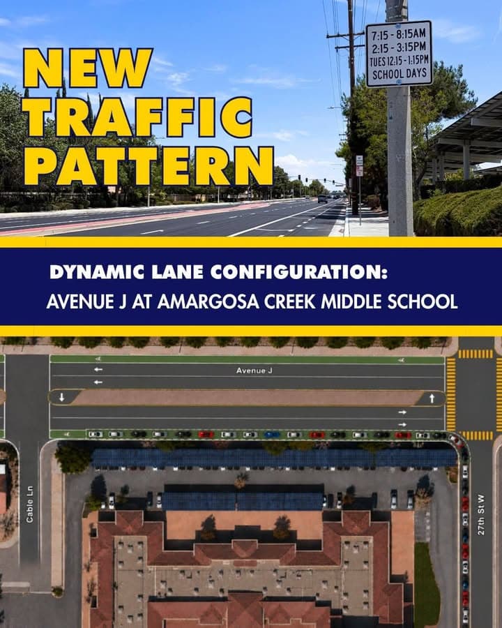 Reminder from City of Lancaster, CA – Government ✅ New Traffic Configuration...